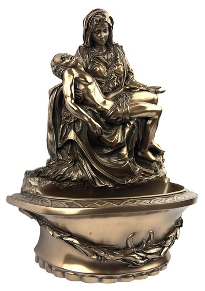 Kropielnica Pieta Jezus z Marią Anioł Na Prezent