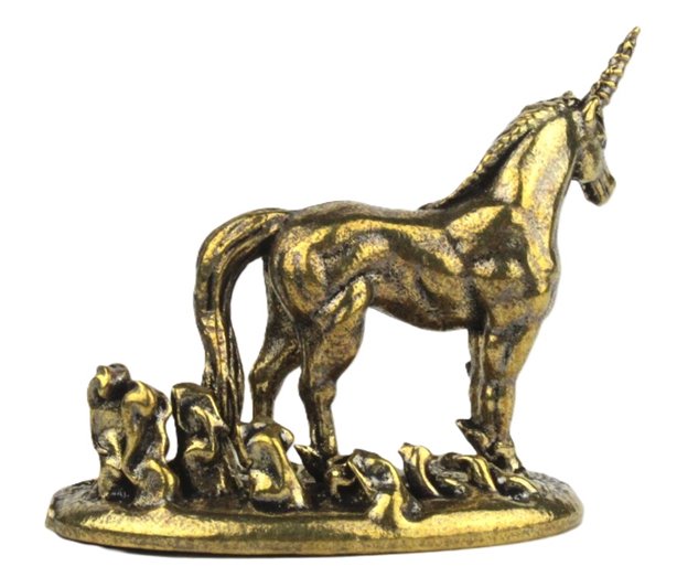 Mała figurka Jednorożec mosiężny na Prezent
