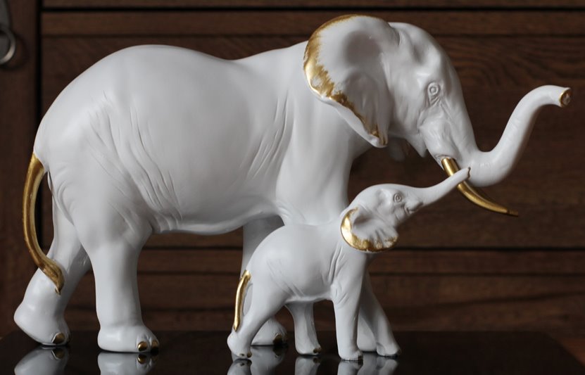 Słoń z małym słonikiem Słonik Prezent dla Matki