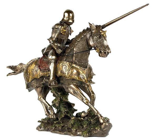 Rycerz na koniu w galopie