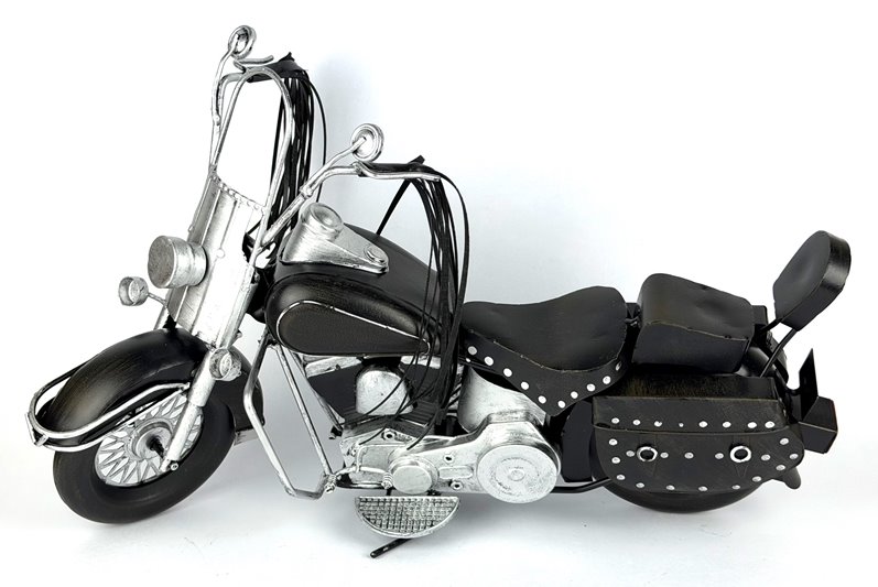 Duży Metalowy Model Motocykla Retro Harley Figurka