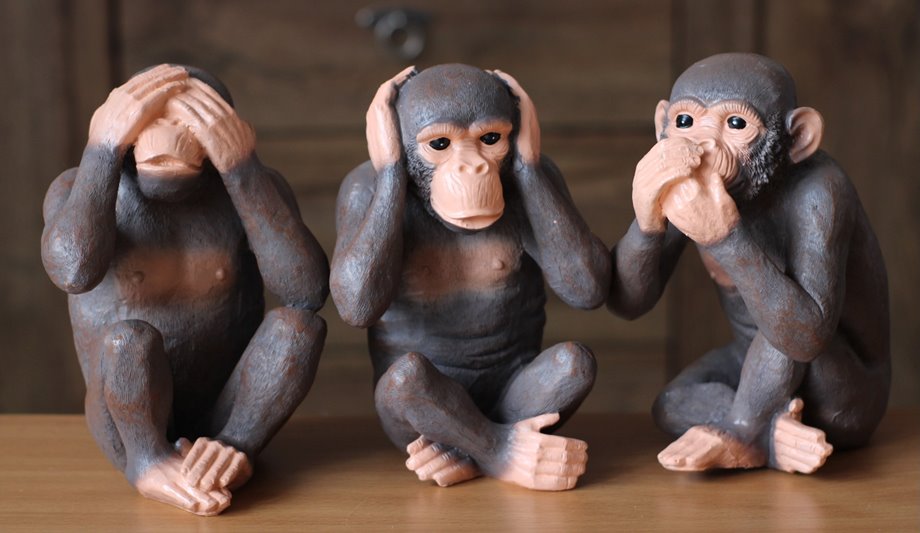 Duże Trzy mądre małpy małpki  idealne na prezent