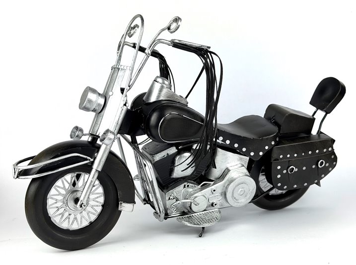 Duży Metalowy Model Motocykla Retro Harley Figurka