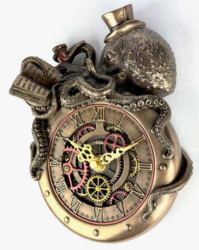 Zegar Ścienny Steampunk Ośmiornica Na Prezent