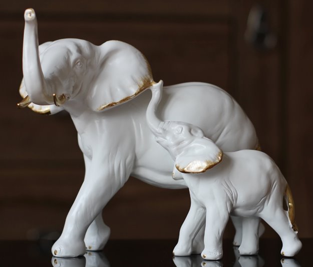 Słoń z małym słonikiem Słonik Prezent dla Matki