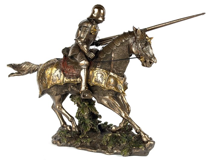 Rycerz na koniu w galopie