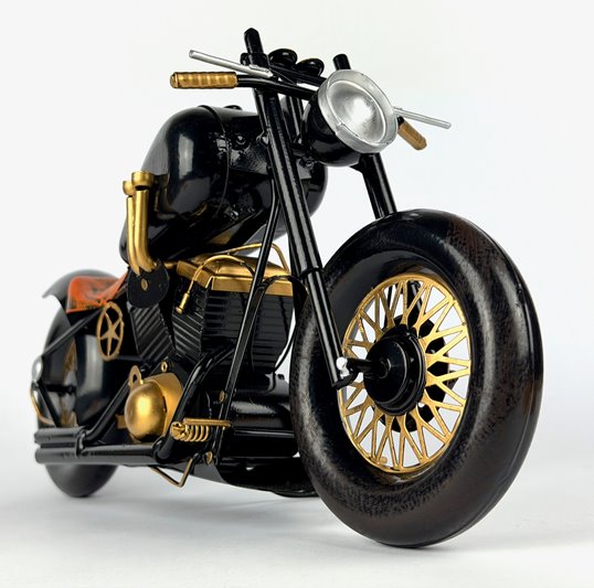 Duży Metalowy Model Motocykla Retro Harley Figurka