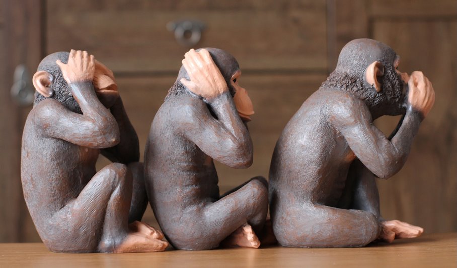 Duże Trzy mądre małpy małpki  idealne na prezent