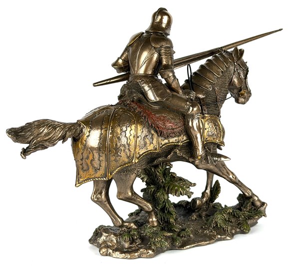 Rycerz na koniu w galopie