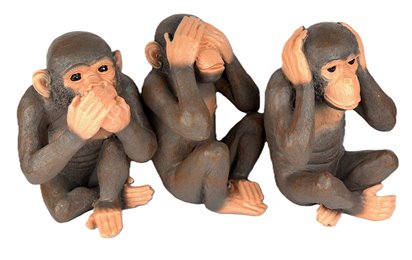 Duże Trzy mądre małpy małpki  idealne na prezent
