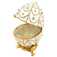 Szkatułka Jajo Jajko Faberge Metalowe Na Prezent