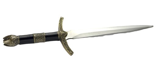 Sztylet Rycerski Z Pochwą Dekoracyjny Stalowy