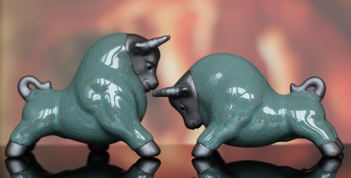 Byki dwa Ceramiczne Byczki na Prezent