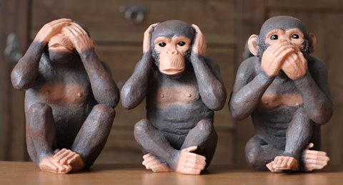 Duże Trzy mądre małpy małpki  idealne na prezent