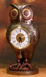 Sowa z zegarem Veronese Steampunk