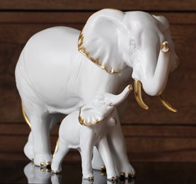 Słoń z małym słonikiem Słonik Prezent dla Matki