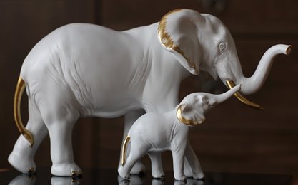 Słoń z małym słonikiem Słonik Prezent dla Matki