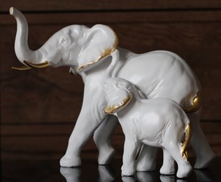 Słoń z małym słonikiem Słonik Prezent dla Matki