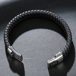 Bransoletka Męska Skórzana Koniczyna na Prezent