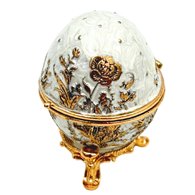 Szkatułka Jajo Jajko Faberge Metalowe Na Prezent
