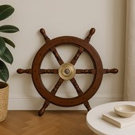 Koło Sterowe Drewniane 45cm Prezent Dla Marynarza