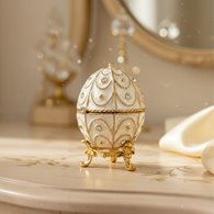 Szkatułka Jajo Jajko Faberge Metalowe Na Prezent