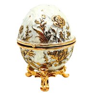 Szkatułka Jajo Jajko Faberge Metalowe Na Prezent