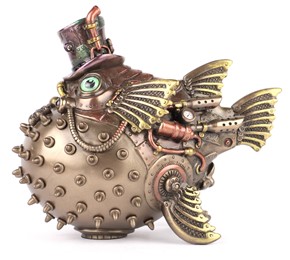 Figurka Ryba Rozdymka Tygrysia Steampunk Veronese