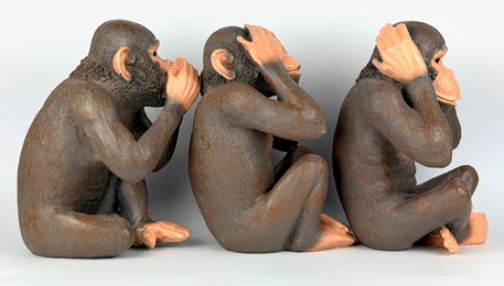 Duże Trzy mądre małpy małpki  idealne na prezent
