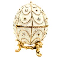 Szkatułka Jajo Jajko Faberge Metalowe Na Prezent