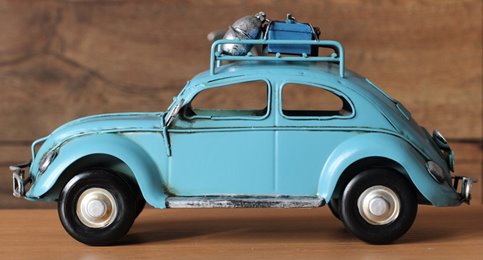 Metalowy model auto retro Garbus na Prezent