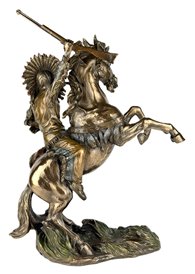 Figurka Indianin Wódz Siksów Na Koniu W Galopie