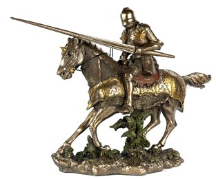 Rycerz na koniu w galopie