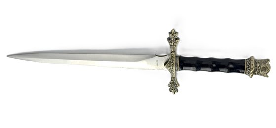 Sztylet Rycerski Z Pochwą Dekoracyjny Stalowy