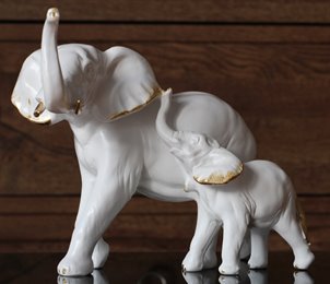 Słoń z małym słonikiem Słonik Prezent dla Matki