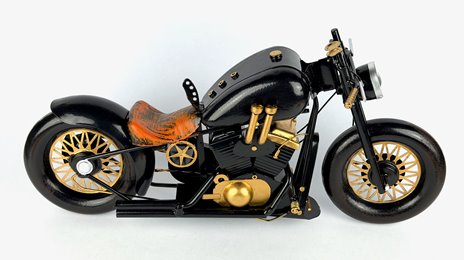 Duży Metalowy Model Motocykla Retro Harley Figurka