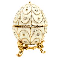 Szkatułka Jajo Jajko Faberge Metalowe Na Prezent