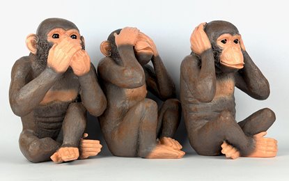 Duże Trzy mądre małpy małpki  idealne na prezent