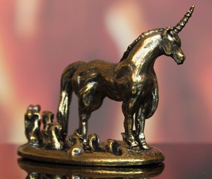 Mała figurka Jednorożec mosiężny na Prezent