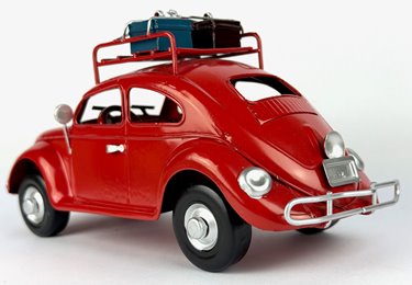Metalowy model auto retro Garbus na Prezent RED