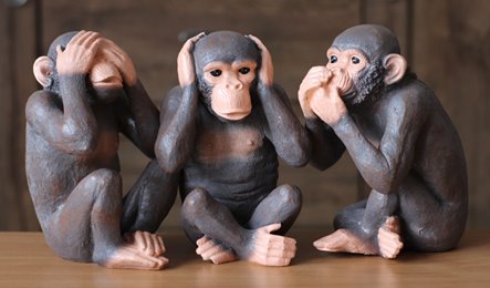 Duże Trzy mądre małpy małpki  idealne na prezent