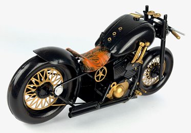 Duży Metalowy Model Motocykla Retro Harley Figurka