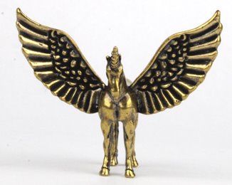 Mała figurka Jednorożec mosiężny na Prezent