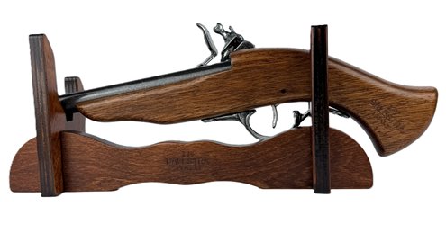 Pistolet Włoski Replika Na Stojaku Metal Drewno