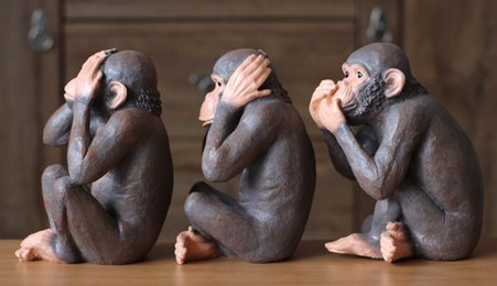 Duże Trzy mądre małpy małpki  idealne na prezent