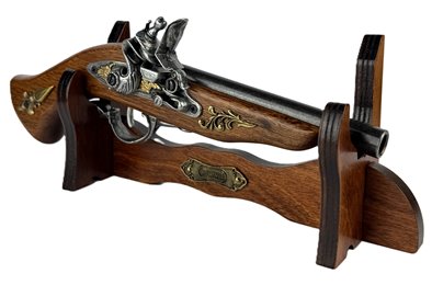 Pistolet Włoski Replika Na Stojaku Metal Drewno