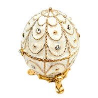 Szkatułka Jajo Jajko Faberge Metalowe Na Prezent