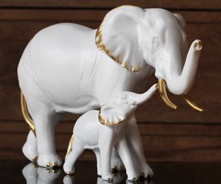 Słoń z małym słonikiem Słonik Prezent dla Matki