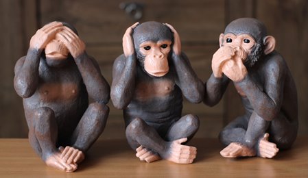 Duże Trzy mądre małpy małpki  idealne na prezent