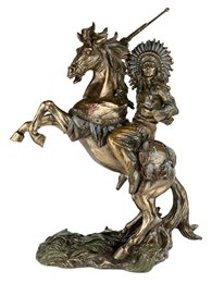 Figurka Indianin Wódz Siksów Na Koniu W Galopie